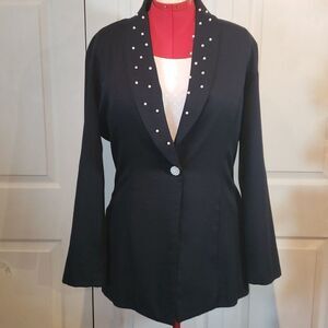 G*S*L Black n White Long Sleeve Blazer